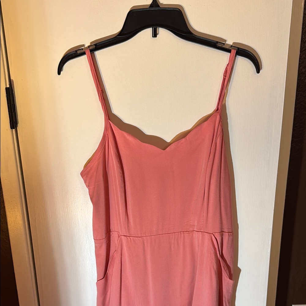 Stylish Pink Spaghetti Strap Dress